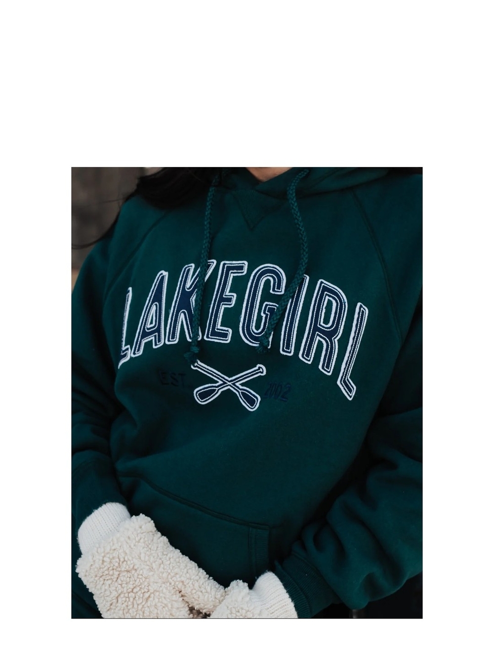 Lakegirl Dark Teal Hooded Sweatshirt
